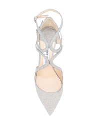 Серебряные кожаные туфли от Jimmy Choo