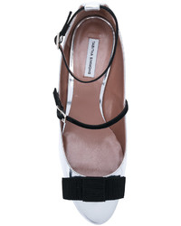 Серебряные кожаные туфли от Tabitha Simmons