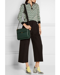 Серебряные кожаные туфли от Marni