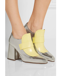 Серебряные кожаные туфли от Marni