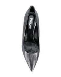 Серебряные кожаные туфли от Pollini