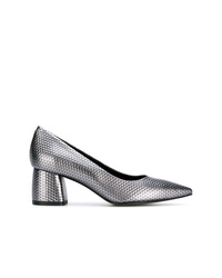 Серебряные кожаные туфли от Pollini