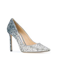 Серебряные кожаные туфли от Jimmy Choo