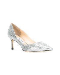 Серебряные кожаные туфли от Jimmy Choo