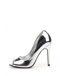 Серебряные кожаные туфли от Sweet Shoes