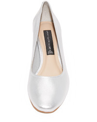 Серебряные кожаные туфли от Steven