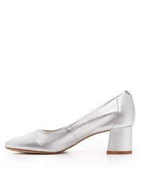 Серебряные кожаные туфли от Steven