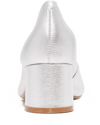 Серебряные кожаные туфли от Steven