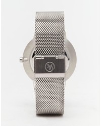 Мужские серебряные кожаные часы от Accurist