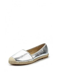Женские серебряные кожаные эспадрильи от Bellamica