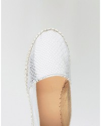 Женские серебряные кожаные эспадрильи от Park Lane