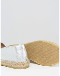 Женские серебряные кожаные эспадрильи от Park Lane