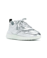 Женские серебряные кроссовки от Tod's