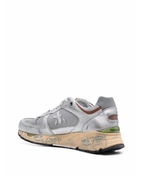 Мужские серебряные кроссовки от Premiata