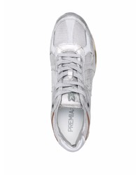Мужские серебряные кроссовки от Premiata