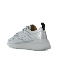 Женские серебряные кроссовки от Tod's