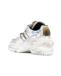 Женские серебряные кроссовки от Maison Margiela