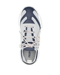 Мужские серебряные кроссовки от Philipp Plein