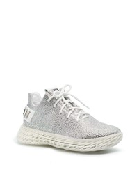 Мужские серебряные кроссовки от Philipp Plein