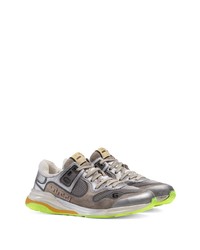 Мужские серебряные кроссовки от Gucci