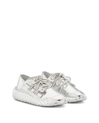Мужские серебряные кроссовки от Giuseppe Zanotti