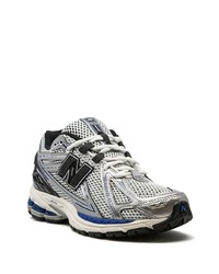 Мужские серебряные низкие кеды от New Balance