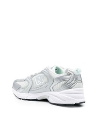 Мужские серебряные низкие кеды от New Balance