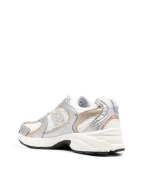 Мужские серебряные низкие кеды от New Balance