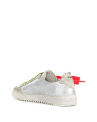 Мужские серебряные низкие кеды от Off-White