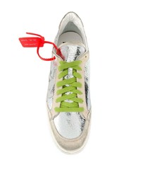 Мужские серебряные низкие кеды от Off-White