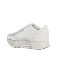 Женские серебряные низкие кеды от Calvin Klein Jeans