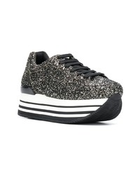 Женские серебряные низкие кеды от Hogan