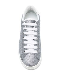 Женские серебряные низкие кеды от Dsquared2