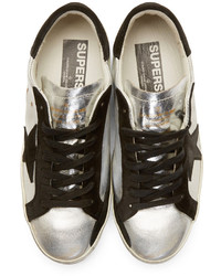 Мужские серебряные низкие кеды от Golden Goose Deluxe Brand