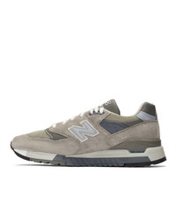 Мужские серебряные низкие кеды от New Balance