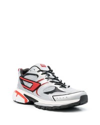 Мужские серебряные низкие кеды от Diesel