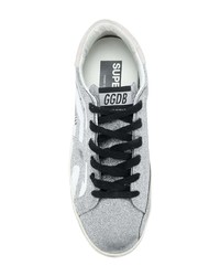 Женские серебряные низкие кеды от Golden Goose Deluxe Brand