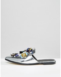 Серебряные сабо с украшением от Asos