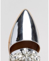 Серебряные сабо с украшением от Asos