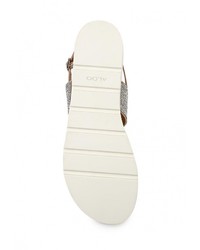 Серебряные сандалии на плоской подошве от Aldo