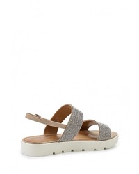 Серебряные сандалии на плоской подошве от Aldo