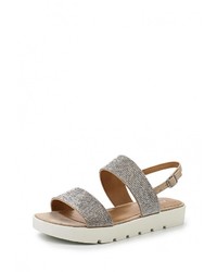 Серебряные сандалии на плоской подошве от Aldo