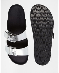 Мужские серебряные сандалии от Asos