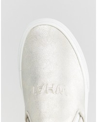 Женские серебряные слипоны от Pull&Bear