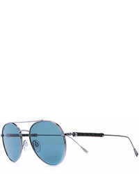 Женские серебряные солнцезащитные очки из бисера от Tod's