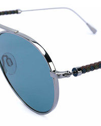 Женские серебряные солнцезащитные очки из бисера от Tod's
