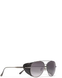 Мужские серебряные солнцезащитные очки от Bottega Veneta