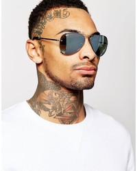 Мужские серебряные солнцезащитные очки от Ray-Ban