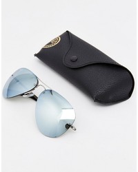 Мужские серебряные солнцезащитные очки от Ray-Ban