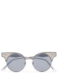 Женские серебряные солнцезащитные очки от Bottega Veneta